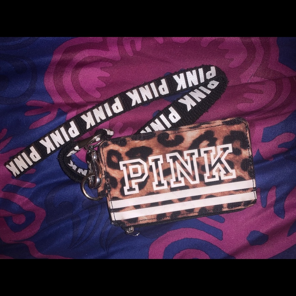 PINK VS Zipper Pocket Lanyard